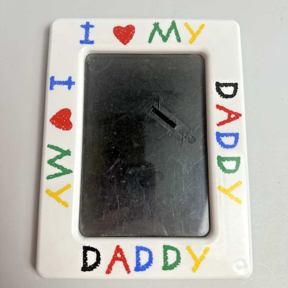 I Love My Daddy Retro Plastic Picture Frame Colorful Kids Child Dad Father Photo